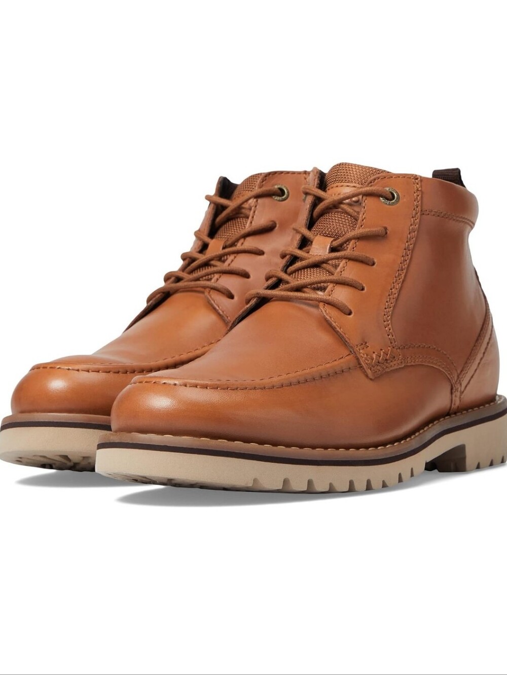 Rockport Mitchell Moc Boot 7.5W NWT Leather Lace Up Tan